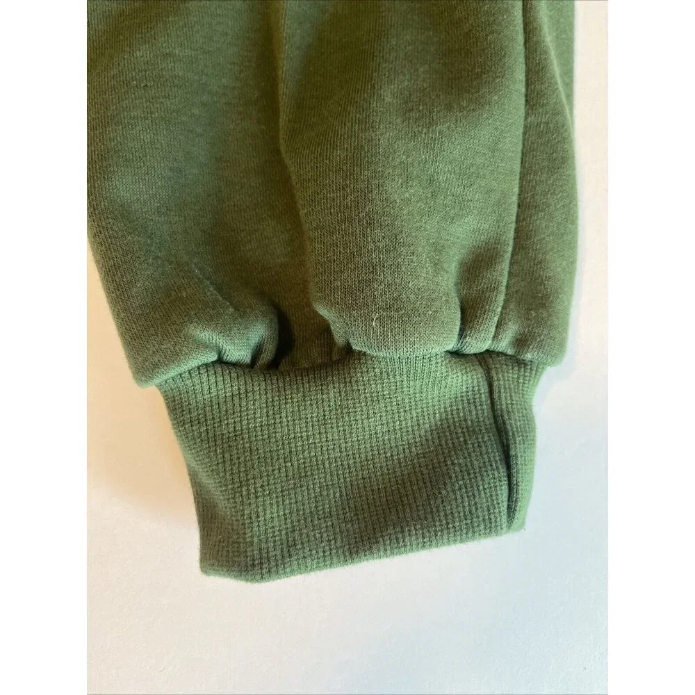 Renew Pretty Little Thing Green One Piece Jumpsuit Size 4 Zipper Pockets Cuffed - Picture 6 of 6